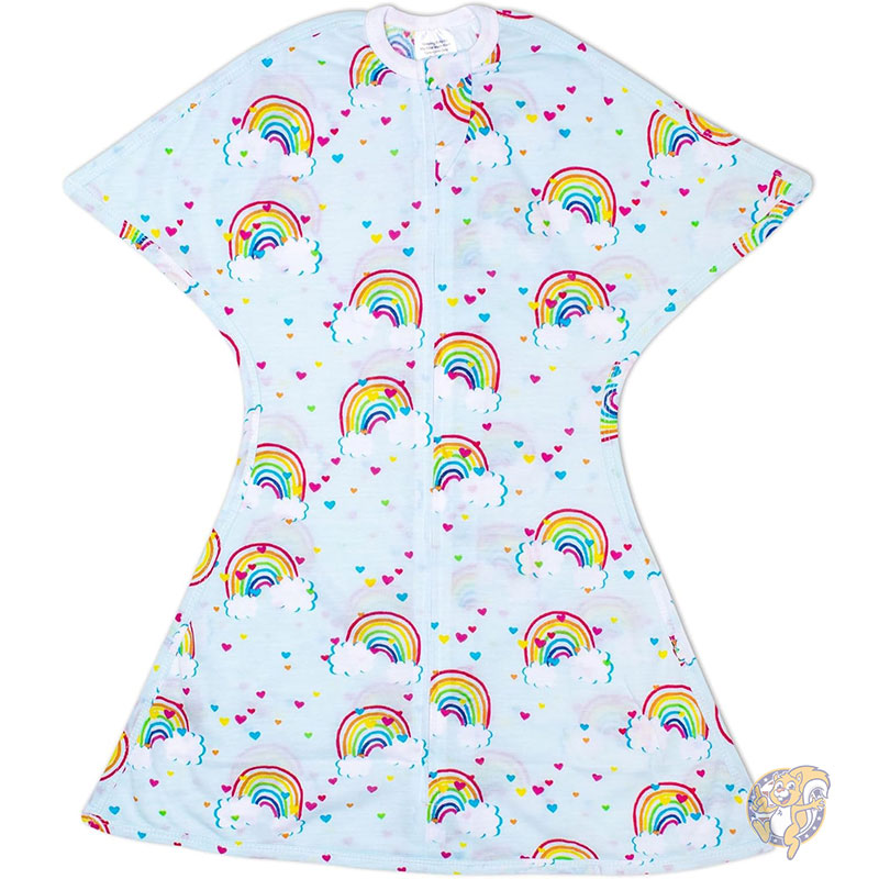 SleepingBaby スリーピングベビー Zipadee-Zip ジップディージップ Rainbow 3-用 約55-65cm ベビー用 おくるみ 着るブランケット スワドル 出産祝い ベビー スリープサック ジッパー付き おくるみ おむつ替え 簡単 出産祝い ギフト パジャマ 寝かしつけ 虹 寝かしつけ