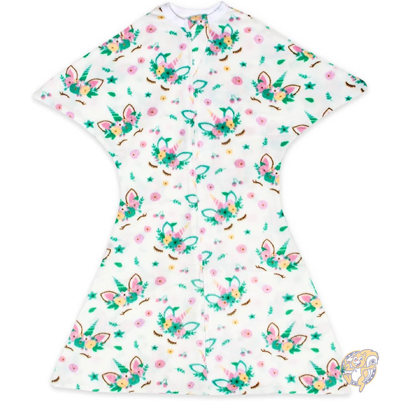 【クーポン配信中】SleepingBaby スリーピングベビー Zipadee-Zip ジパディージップ フリース スワドル X-Small 3- 約60-66cm ベビー スリーパー 着る毛布 ユニコーン柄