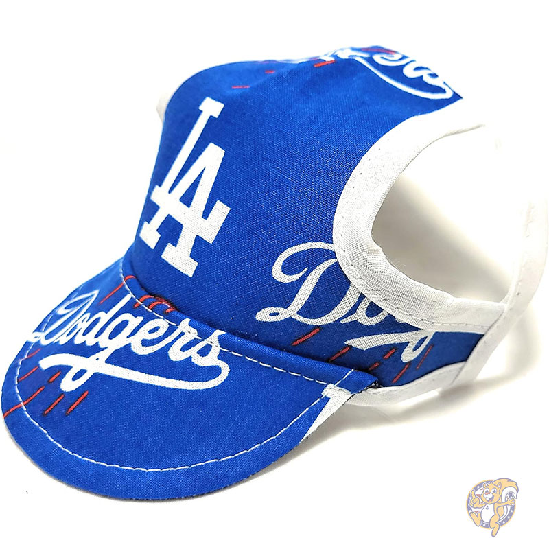 【クーポン配信中】Doggy Threads ドギースレッズ LA Dodgers ドジャース 犬用帽子 ドッグハット ペット帽子 MLB公式生地使用 調節ストラップ付き 洗濯可能