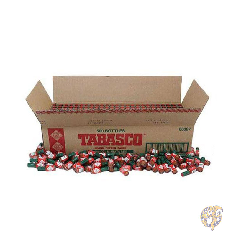 TABASCO タバスコ オリジナルレッドペッパーソース ミニボトル 500本 約1.8kg 中辛 ホットソース 調味料 ギフト 旅行用 まとめ買い ホット ソース 辛い 辛いソース 海外 アメリカ輸入 ギフト タコス ピザ お配り ノベルティ プチギフト