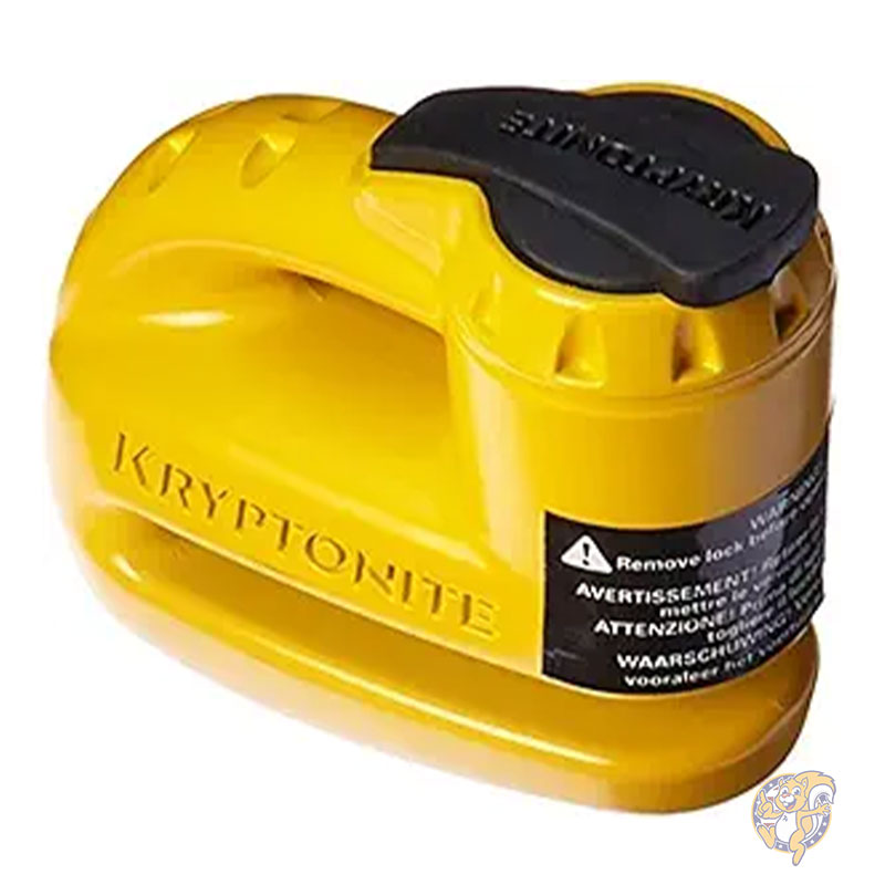 【ポイント2倍!15日】Kryptonite クリプトナイト ディスクロック Keeper 5s イエロー バイク用 ロック 盗難防止 防犯 コンパクト 軽量 高耐久 リマインダーケーブル付き