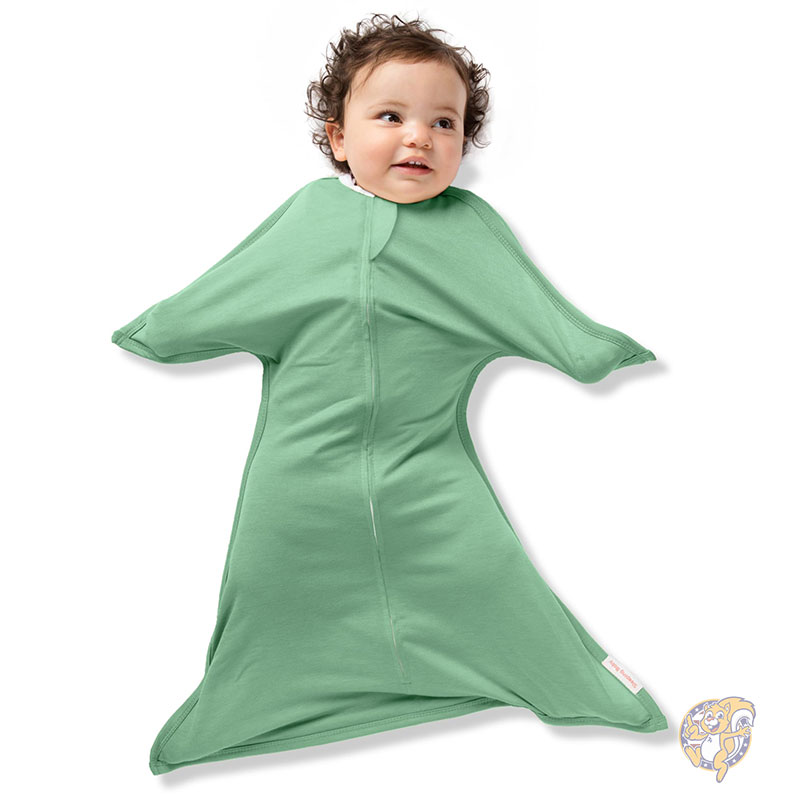SleepingBaby スリーピングベビー Zipadee-Zip ジパディジップ おくるみ スワドル ベビー用 移行期 赤ちゃん 寝かしつけ 星型デザイン 4-8ヶ月用 バジルカラー ベビー スリープサック ジッパー付き おくるみ おむつ替え 簡単 出産祝い ギフト パジャマ 寝かしつけ S｜パームスアメリカ