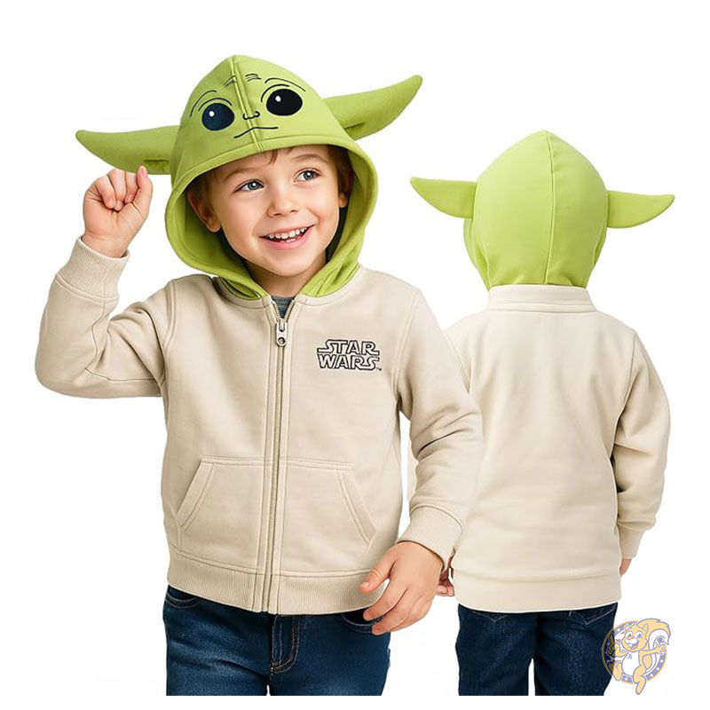 【クーポン配信中】Fandom Republic ファンダムリパブリック Star Wars スターウォーズ グローグー パーカー 4T キッズ ジップアップ フーディー ベビーヨーダ｜パームスアメリカ