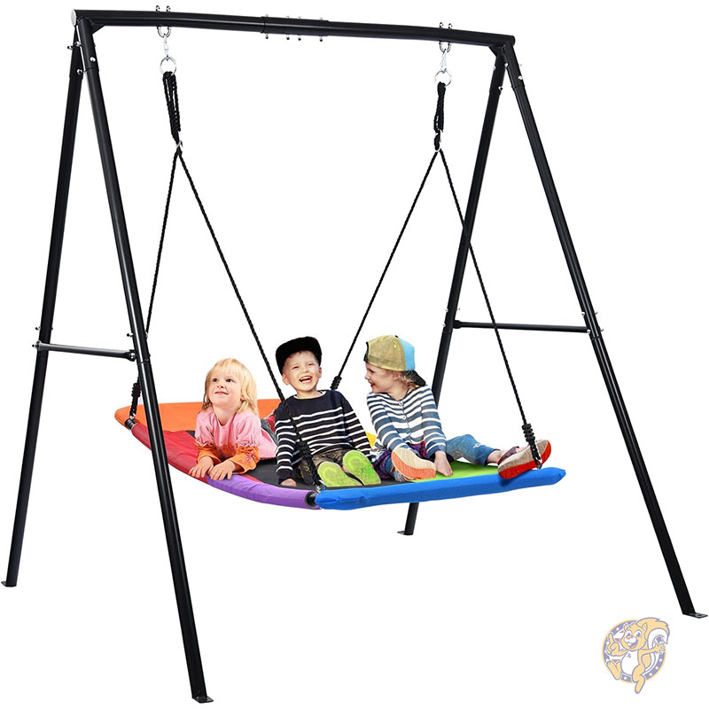 【25日最大4000円クーポン】Trekassy トレカシー ブランコセット スタンド付き 約183cm 大型 スイング 屋外 遊具 耐荷重約200kg キッズ 大人対応 レインボー｜パームスアメリカ