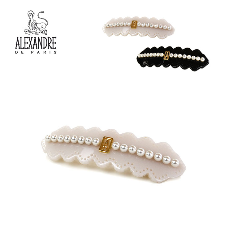 ALEXANDRE DE PARIS Sクリップ ベージュ×ブラック バイカラー ALEXANDRE DE PARIS Sクリップ ベージュ×ブラック バイカラー