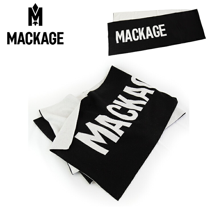 Mackage マッカージュ バイカラーマフラー JUNO-Z 防寒 冬 秋 ロゴ 送料無料 送料込み 大判 レディース メンズ 男女兼用 マフラー マッカージュマフラー