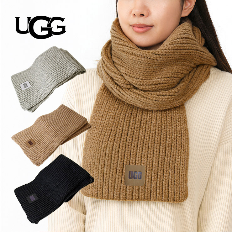UGG 新品未使用品　美品　ニットマフラー ベージュ　即購入OK レディース ugg-muf01.jpg