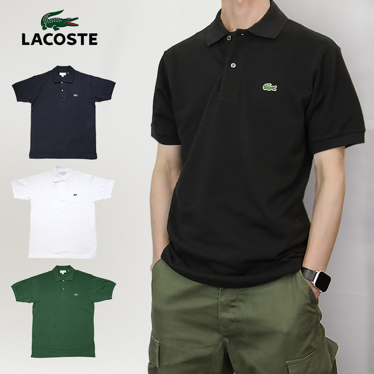ラコステ ワンピース コラボ ポロシャツ 黒 Ｌ LACOSTE L1212 中古・古着通販】LACOSTE (ラコステ) ポロシャツワンピース