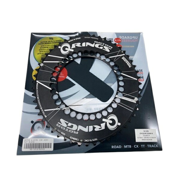 【アウトレット品】ROTOR ローター チェーンリング Q-RINGS ROAD AERO OUTER ブラック 130 52T