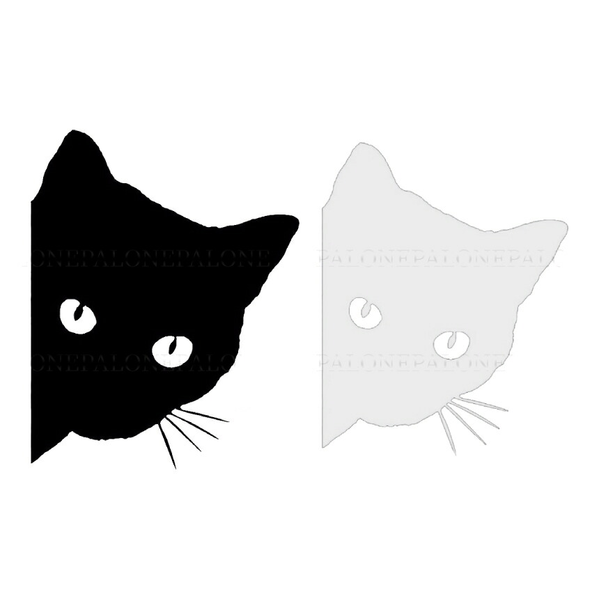 メーカー公式ショップメーカー公式ショップ車 ステッカー 猫 ブラック デカール キャット かわいい P04-35a 猫用品