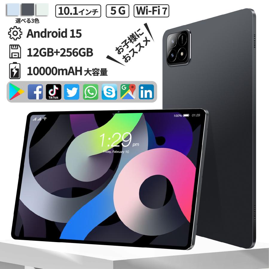 本体 Android15 Wi-Fi 10.1インチ PC Bluetooth 10000mAh GPS搭載|パルコショップ