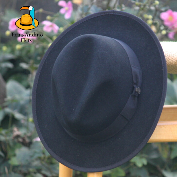 PACHACUTI エクアドル製 中折れウールハット ネイビー