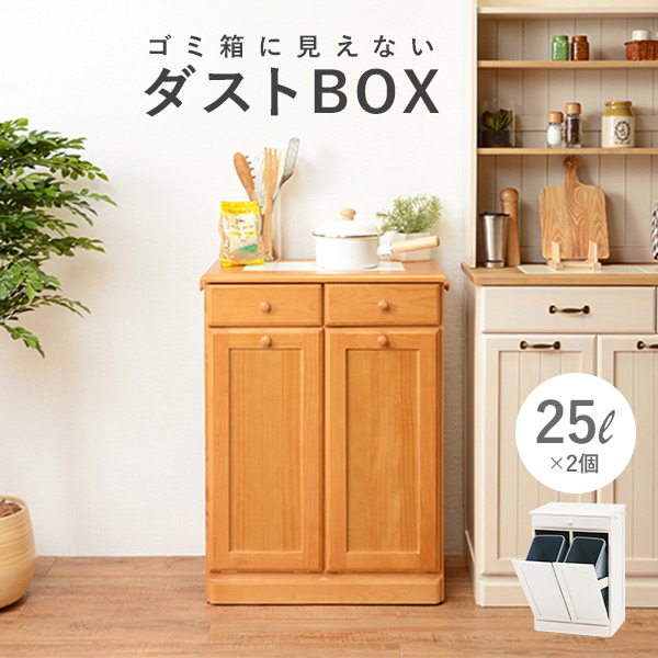 楽天市場】キッチン2分別ダストボックス（15L×2個）【完成品