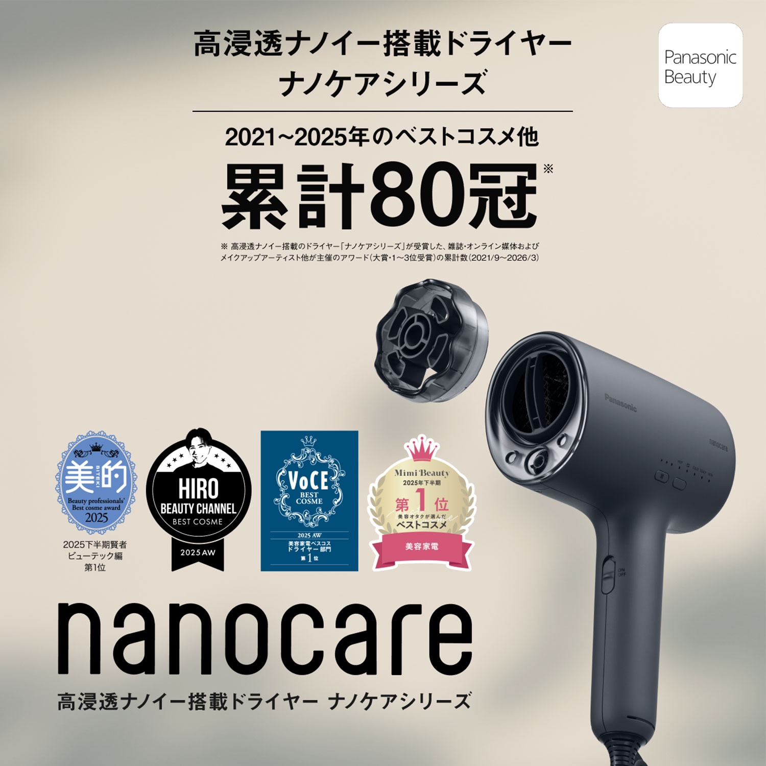 超美品！パナソニック ヘアドライヤー ナノケア EH-NA0K-H 2025年製 公式店】 パナソニック 2025年度モデル ヘアードライヤー ナノケア EH