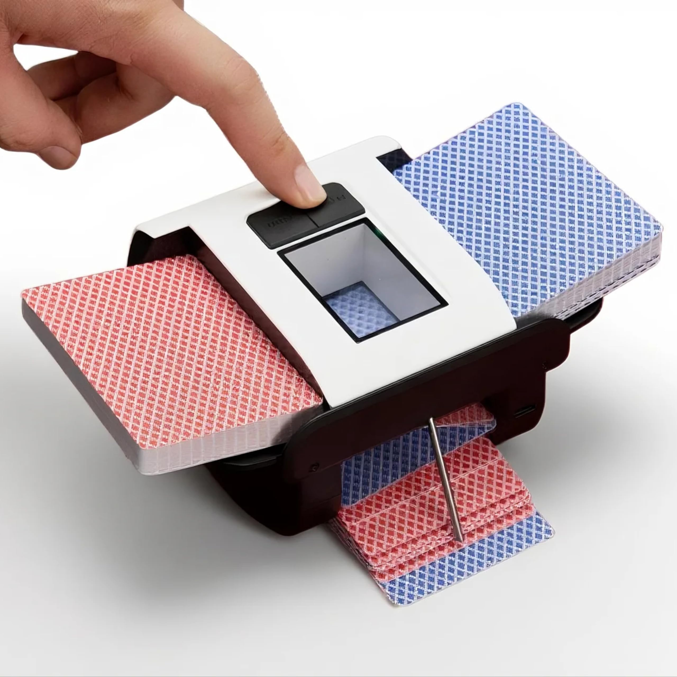 自動カードシャッフラー 2デッキ 充電式 電動カードシャッラー ポーカー カードゲーム｜PANCHASEMART