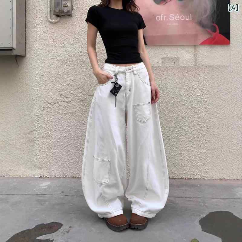 デニムパンツ 男女兼用 テーパードシルエット オーバーサイズ ヴィンテージスタイル シンプル ベーシック定番ナチュラルカジュアル普段使いスタンダード