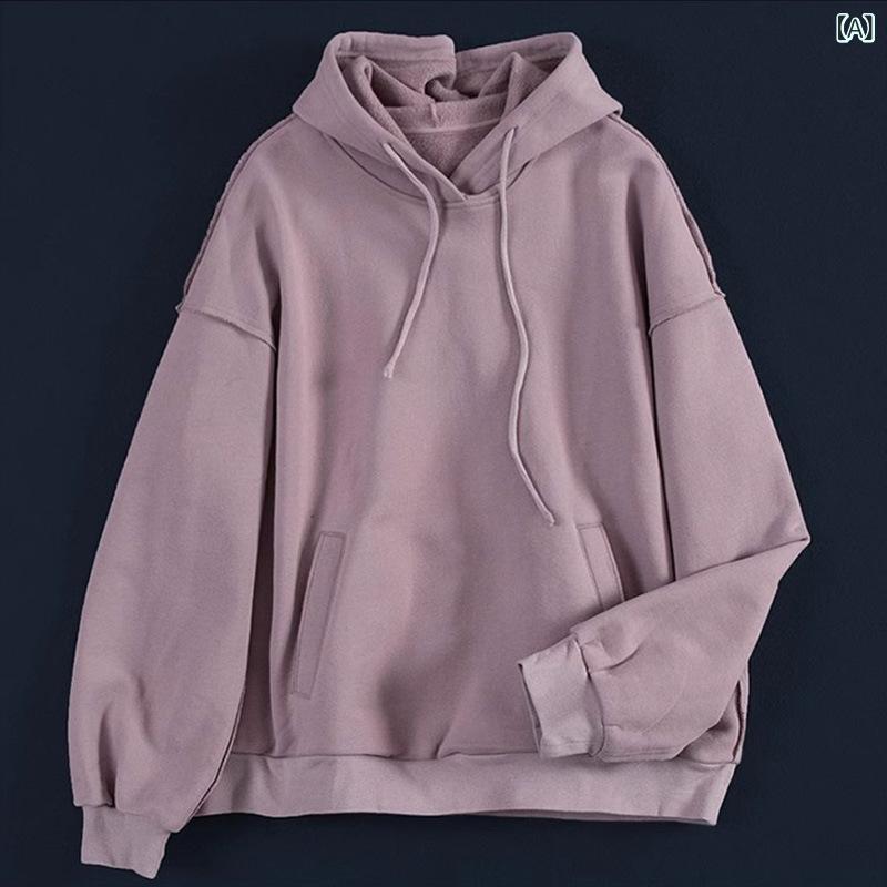 パーカー レディース プルオーバー ドロップショルダー ビッグシルエット シンプル ベーシック定番無地スタンダードナチュラルカジュアル普段使い
