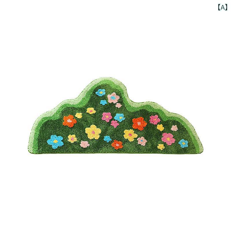 苔風ラグ カーペット 絨毯 リビング 寝室 苔マット タフティング製法 厚手 立体的な 素足で心地よい 芝生のような質感 高密度パイル 汚れが目立ちにくい メンテナンス 掃除しやすい 北欧 モダン インテリア 模様替え 玄関マット 癒やしの空間 4,062円