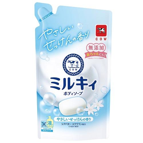 楽天市場】牛乳石鹸 ミルキィ ボディソープ 青箱の香り 替え