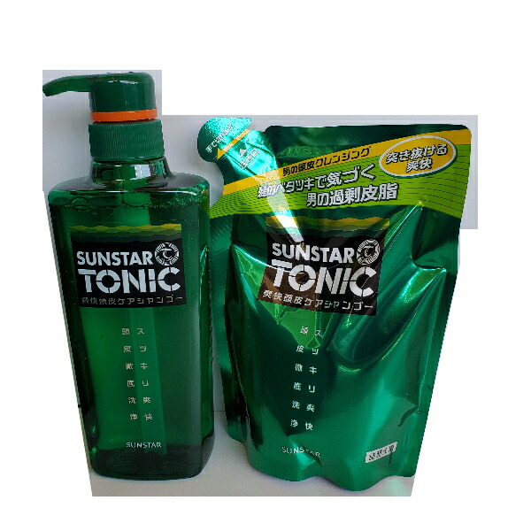 サンスター サンスタートニック爽快頭皮ケアシャンプー 本体480ml 詰替え360ml 1ケース 12セット