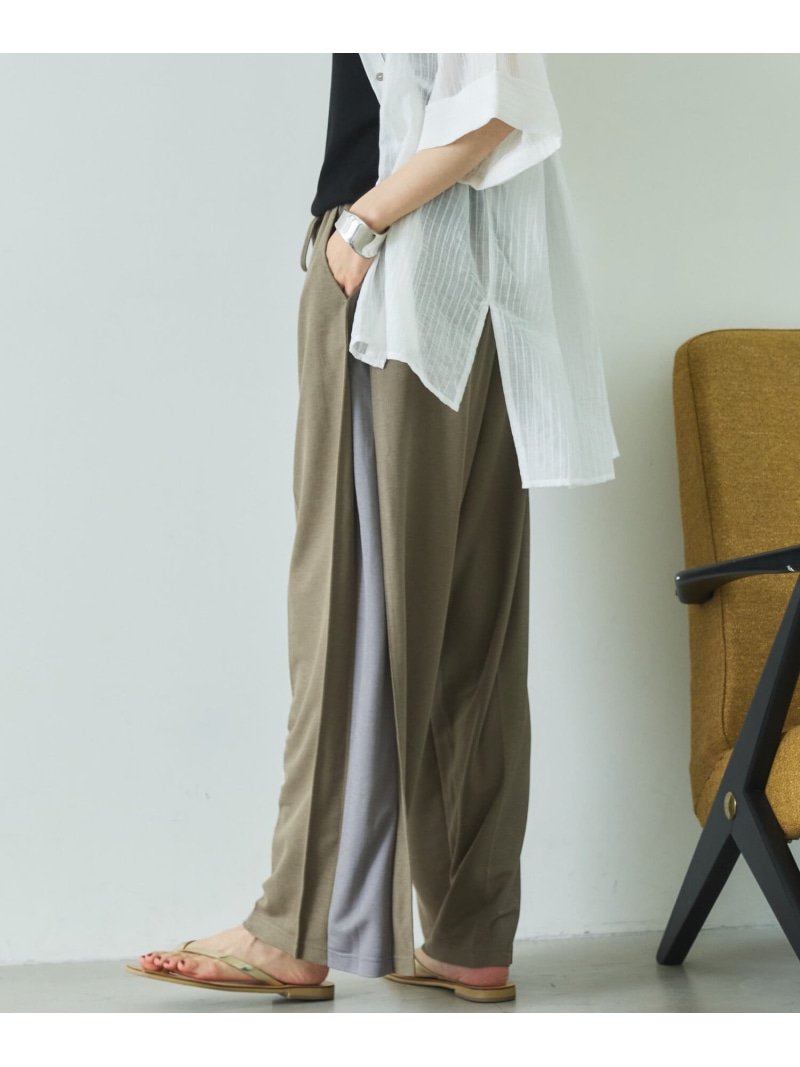 【接触冷感・ウォッシャブル・UVカット】サイドラインパンツ DOUX ARCHIVES ドゥアルシーヴ パンツ その他のパンツ ブラック レッド カーキグリーン【送料無料】[ Fashion]｜PMbox