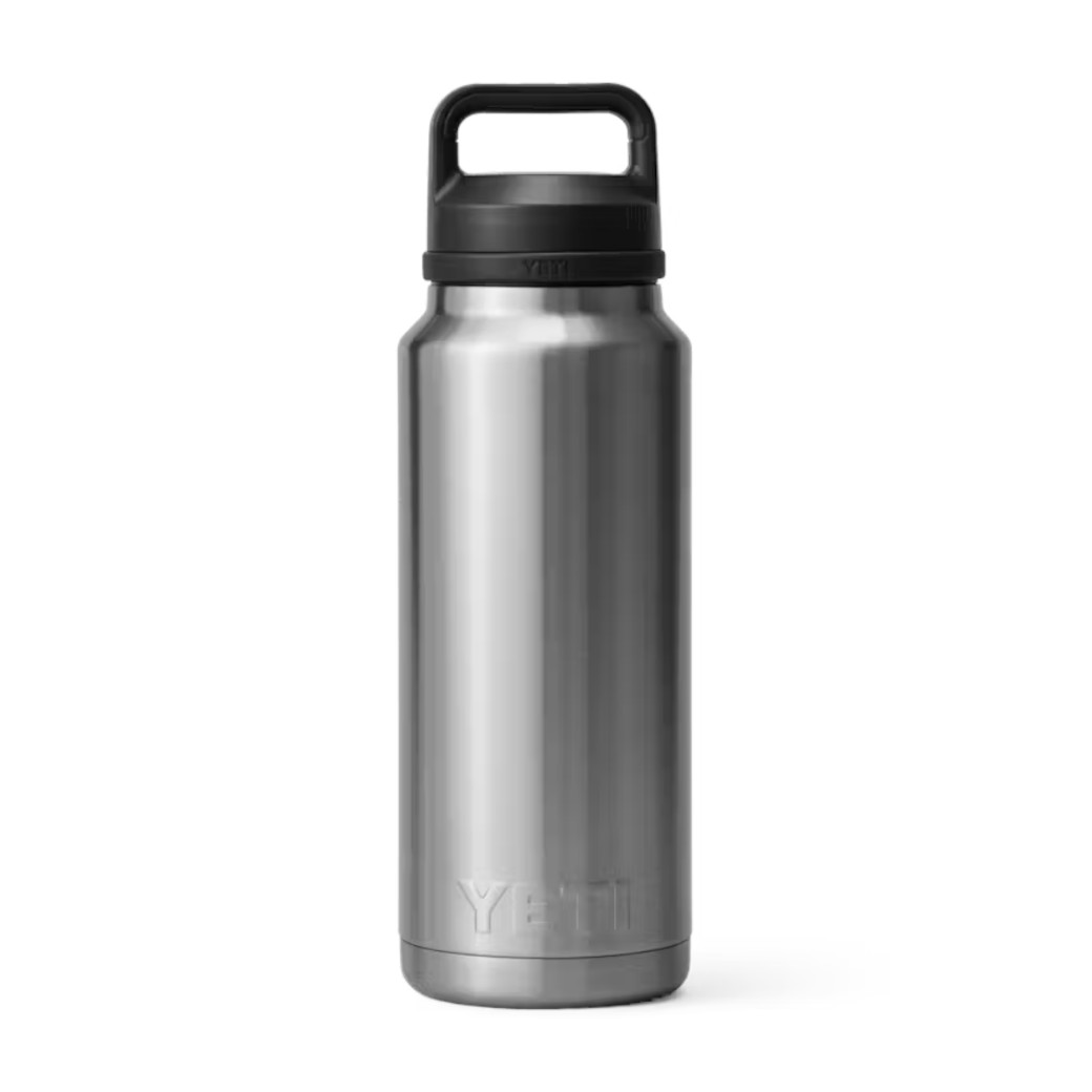 【並行輸入品】YETI 吸い筒 Rambler 36 薬局衡オンス Water Bottle with Chug Cap Stainless Steel