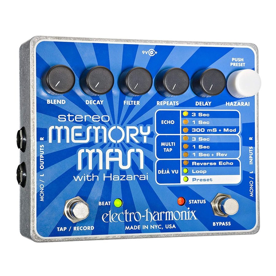 【並行輸入品】Electro Harmonix Stereo Memory Man w/ Hazarai｜パンドミ