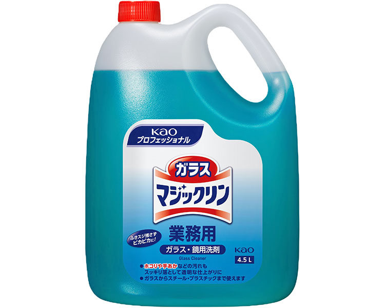 マジックリン 大容量 業務用 ガラスマジックリン 4.5L×4個入り 505767 花王 │ ガラス用 窓ふき 掃除 そうじ 鏡用 カガミ用 ホコリ 手垢 手あか 拭き掃除 Kao プロフェッショナル 病院 老人ホーム デイサービス 施設 学校 保育園 幼稚園 オフィス 店舗 ショップ