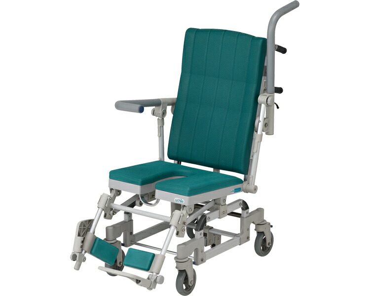 シャワーキャリー 入浴 車椅子 はいらーくチルト4輪自在 U型シート ヘッドレスト無し HR044 ウチヱ|介護用品 高齢者 お年寄り 老人 病院 老人ホーム デイサービス 福祉施設 介護施設 入所 入院 風呂場|介護BOX パンドラ