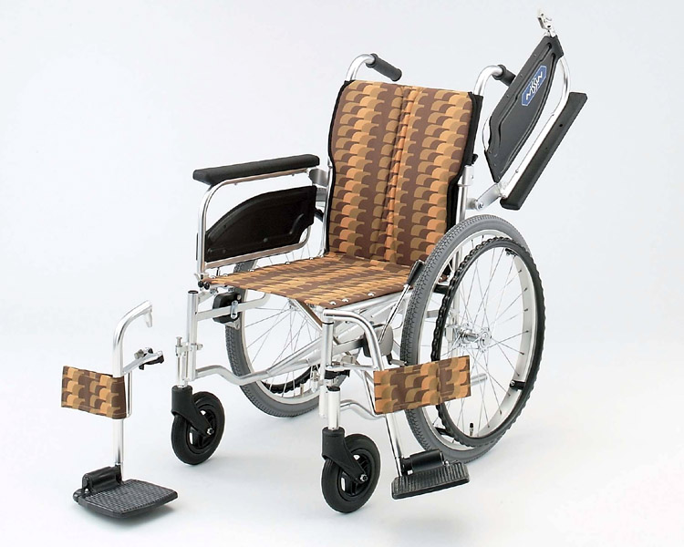 アルミ自走式車椅子 NA-406W アームレスト跳ね上げ脚部開閉着脱 日進医療器 車イス 車いす 自走型 介護用品 高齢者 くるまいす 歩行補助 介護