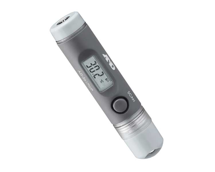 非接触温度計 グレー 20個セット AD-5617WP エー・アンド・ディ │ 介護用品 ケース販売 まとめ買い セット販売 熱中症対策 便利グッズ お役立ち 病院 老人ホーム デイサービス 施設 学校 保育園 幼稚園 健康管理 計測 測定｜介護ＢＯＸ　パンドラ