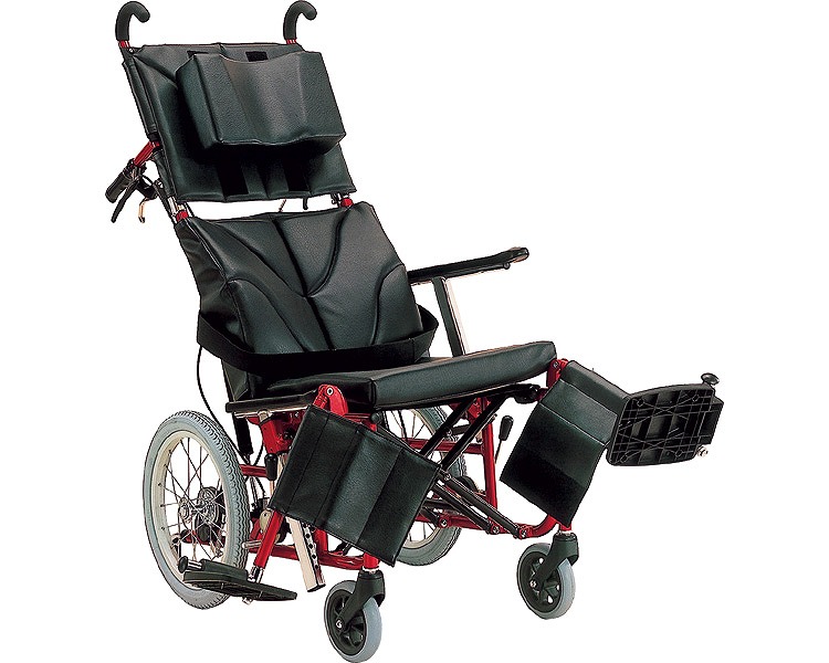 カワムラサイクル リクライニング車いす ぴったりフィット KPF16-40・42｜ ティルティング車椅子 リクライニング車椅子 介護用品 介助式 エレベーティング&スイングアウト 折りたたみ 低反発クッション付 シート幅40cm 42cm エアータイヤ仕様