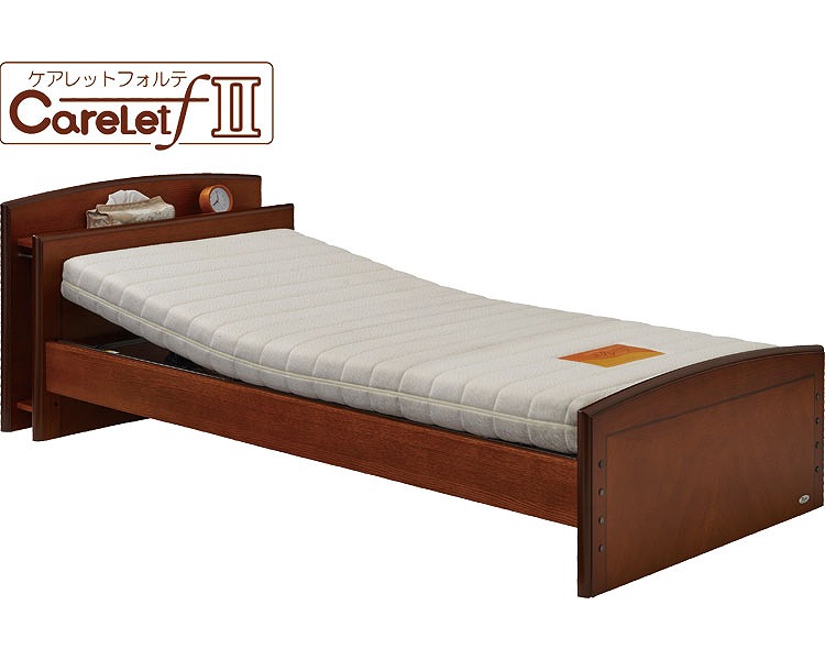 プラッツ ケアレットフォルテ 1モーターベッド 宮付タイプ/P201-1KBB-PM03 ポケットコイルマットレス プラッツ │ 介護用品 電動ベット 電動リクライニング 電動ベッド 電動リクライニングベッド 人気の介護ベット 1モーター フラットタイプ サイドレール