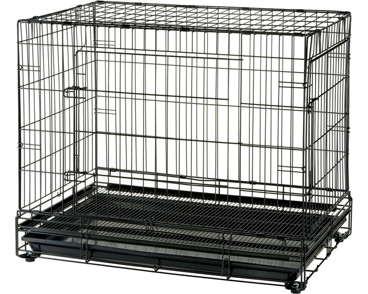 リッチェル プロフェッショナルペットケージ XL 59761 ブラック │ 犬 ケージ サークル 屋根付き ペットケージ 犬ケージ ペットケージ 猫 ケージ キャスター付 お留守番 サークル ペット用 室内 ハウス 1段 ラビットケージ うさぎ 小動物 ルームケージ ペット用品