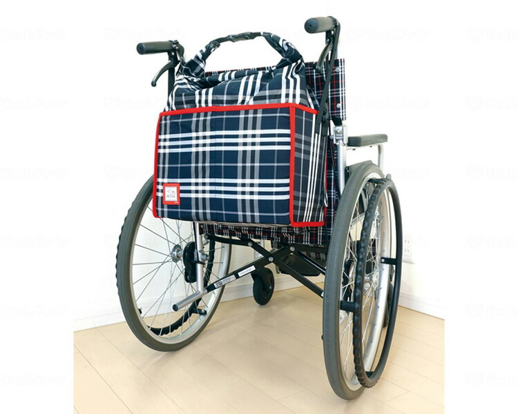車いす バッグ 便利 介護 RAKUバッグ2（RAKUバッグII） ダークネイビー SR-700N 笑和 │ 車椅子専用バッグ 鞄 かばん カバン 便利グッズ 高齢者 介護用品 お年寄り 老人 シニア お出かけ 病院 通院 老人ホーム デイサービス 通所 入所