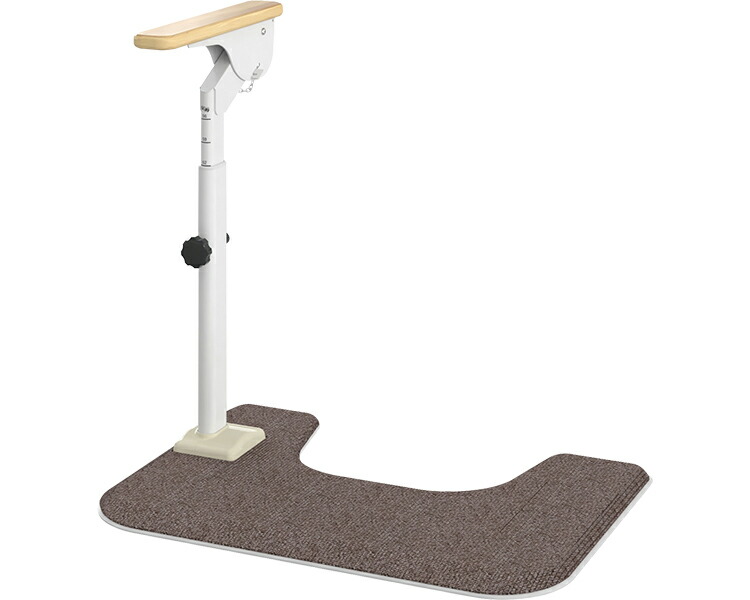 安寿 トイレ向け手すり ATTOGRIP（アットグリップ）トイレサポート H-S 870-087 │トイレ 手摺 手摺り 立ち上がり 補助 据え置き 置き型 置くだけ 簡単 工事不要 肘掛け 片側 ノーマル 施設 老人ホーム デイサービス 在宅 家庭 高齢者 介護用品手すり 手すり アロン化成
