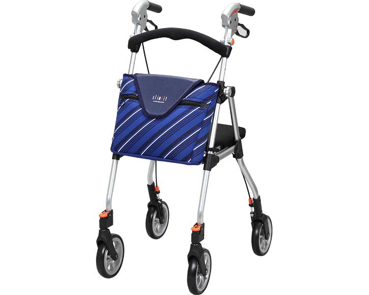 歩行車 スリムフィット スタンダード フロントガード 座面付 SL-0630WS ユーバ産業 │ 歩行補助車 手押し車 高齢者 老人 介護用品 福祉用具 後方転倒予防 シンプル おしゃれ コンパクト 折り畳み 折りたたみ シニア キャスター付き 駐車ブレーキ付き|介護BOX パンドラ