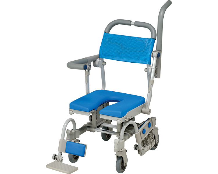 シャワーキャリー 入浴 車椅子 シャワーラク4輪自在V SAL U型シート SWR152SAL ウチヱ｜介護用品 高齢者 お年寄り 老人 病院 老人ホーム デイサービス 福祉施設 介護施設 入所 入院 風呂場