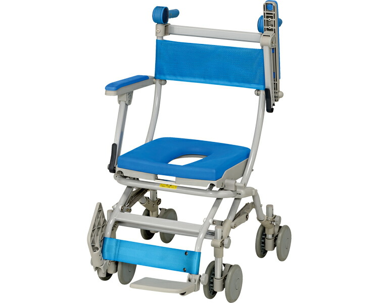 シャワーキャリー 入浴 車椅子 シャトレチェアD 4輪自在 O型シート STR6230 ウチヱ｜介護用品 高齢者 お年寄り 老人 病院 老人ホーム デイサービス 福祉施設 介護施設 入所 入院 風呂場