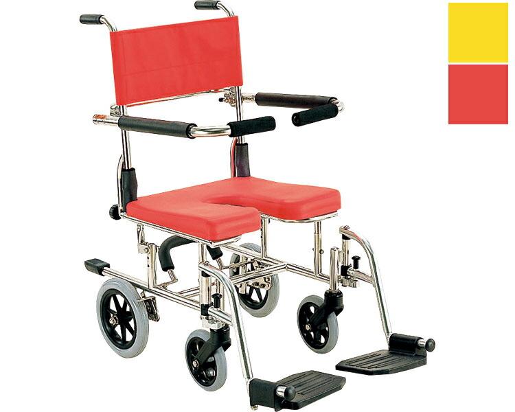 シャワーキャリー カワムラサイクル 入浴・シャワー用車椅子 KS10(クリありシートタイプ)| 介護 入浴用車椅子 車いす 座位保持 高齢者 介護用品 シャワー介助式 コンパクト 脚部スイングアウト 座面高調節 自宅 病院 施設 デイサービス|Pandora+