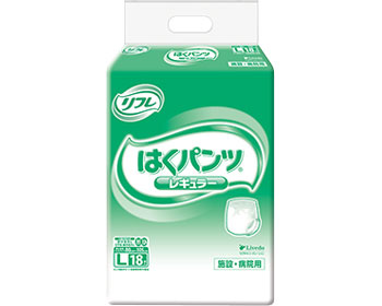 大人用紙おむつ 業務用 リフレ はくパンツ レギュラー L（ウエスト80～105cm） 18枚×6袋 吸水量約570cc 18197 リブドゥコーポレーション │ 介護用品 大人 おむつ 介護オムツ 紙オムツ 大人用 紙おむつ パンツタイプ 高齢者 お年寄り 老人 日用品 消耗品 尿漏れ 尿もれ