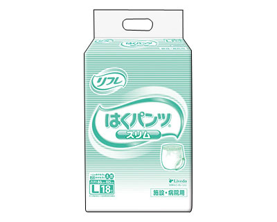 大人 おむつ 業務用リフレ はくパンツ スリムタイプ L （ウエスト80～105cm） 18枚×6袋入 吸水量340cc 18195 リブドゥコーポレーション │ 紙おむつ オムツ パンツタイプ 高齢者 介護 紙オムツ 介護用品 日用品 消耗品 尿もれ 尿漏れ 尿モレ 失禁対策 お年寄り 老人 シニア