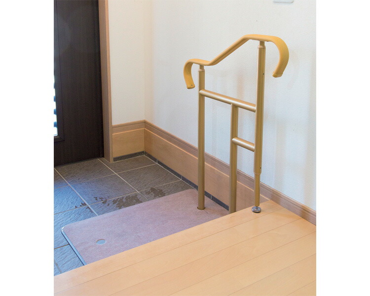 シコク 玄関用ベストサポート手すり ロータイプ片手すり 626-011 │上がり框用手摺り 玄関 置くだけ 介護 置き型 工事不要 椅子 階段 室内 高齢者 介護用品 立ち上がり 補助手すり 立ち上がり手すり 転倒防止 歩行補助 お年寄 後付け ベストサポート手すり手すり 手すり