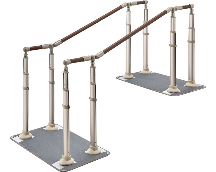 安寿 ATTOGRIP（アットグリップ） AT-C-930T 幅80（有効幅55）&times;奥行162&times;高さ75～85cm 870-131｜手摺り 高齢者 玄関 ポーチ 段さ昇降 段さ解消 お年寄り 老人 シニア 病院 老人ホーム デイサービス 介護施設施設手すり 手すり アロン化成｜Pandora＋