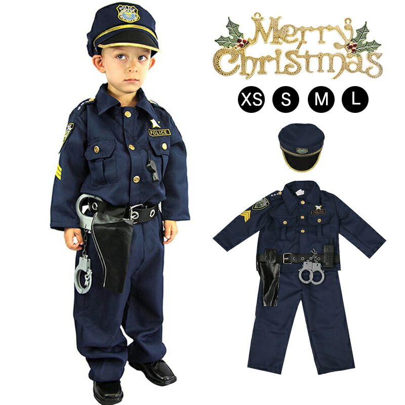 ハロウィン衣装　子供　コスプレ　子供服　衣装　プレゼント　衣装　警察　ハロウィーン　学校　ハロウィン　幼稚園　男の子警察官　仮装　子供　ハロウィン衣装　コスプレ　誕生日　警官　キッズ　子供　警官　かわいい