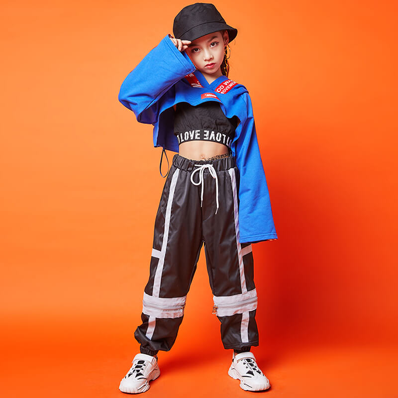 日本産 ダンス衣装 キッズ セットアップ ヒップホップ HIPHOP 子供服 上下セットアップ トップス パンツ 子供 女の子 ガールズ チア  ジャズダンス ステージ衣装 文化祭 原宿系 練習着 応援団 演出服 K-POP jazz サマーキャンプ 団体服 qdtek.vn