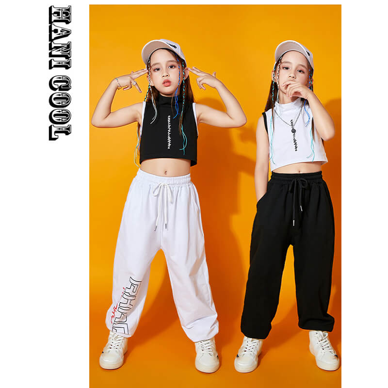 最初の ダンス衣装 キッズ セットアップ ヒップホップ HIPHOP 子供服 上下セットアップ タンクトップ パンツ 子供 女の子 ガールズ チア ジャズダンス  ステージ衣装 文化祭 原宿系 練習着 応援団 演出服 K-POP jazz サマーキャンプ 団体服 qdtek.vn