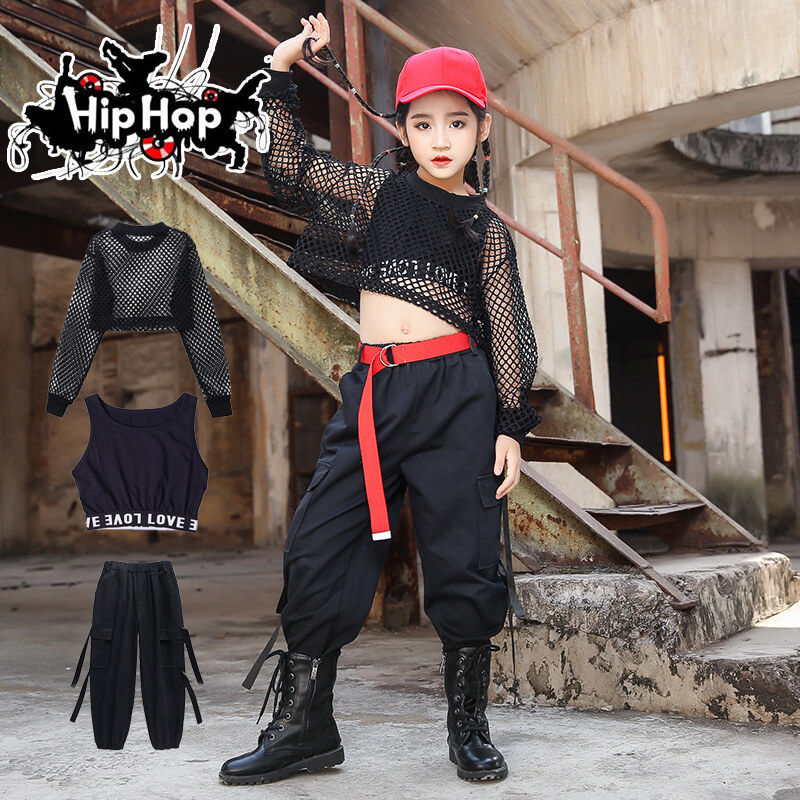 ダンス衣装 キッズ セットアップ ヒップホップ HIPHOP 子供服 上下セットアップ トップス パンツ 子供 女の子 ガールズ チア ジャズダンス  ステージ衣装 文化祭 原宿系 練習着 応援団 演出服 K-POP jazz サマーキャンプ 団体服 新しいコレクション