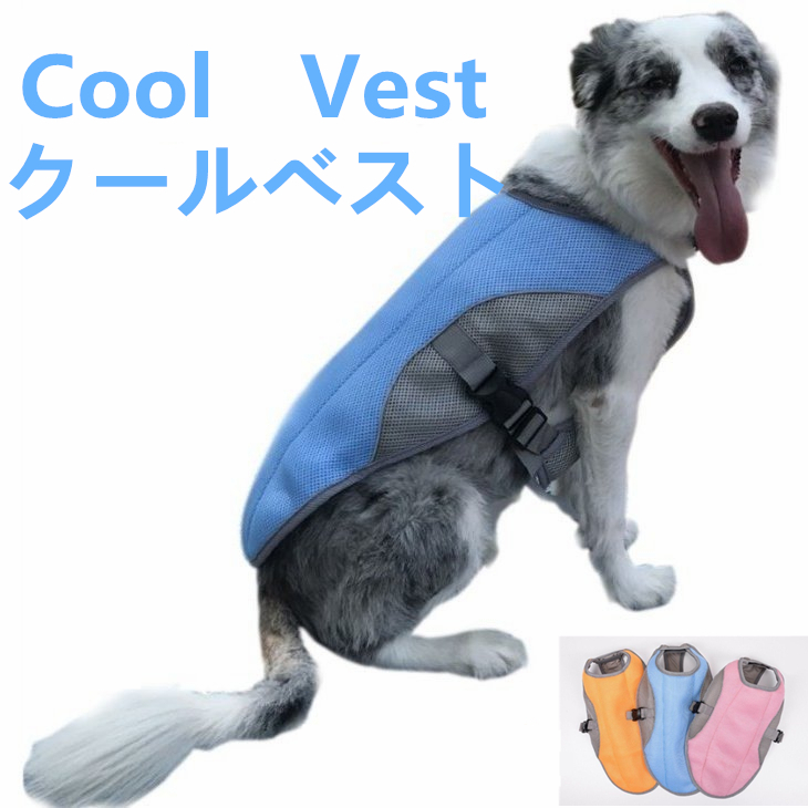 楽天市場 犬用 クールベスト 冷却 冷感 夏 服 水 川 海 Coolベスト お散歩用 熱中症 対策 程よい ひんやり感 涼しい Panni