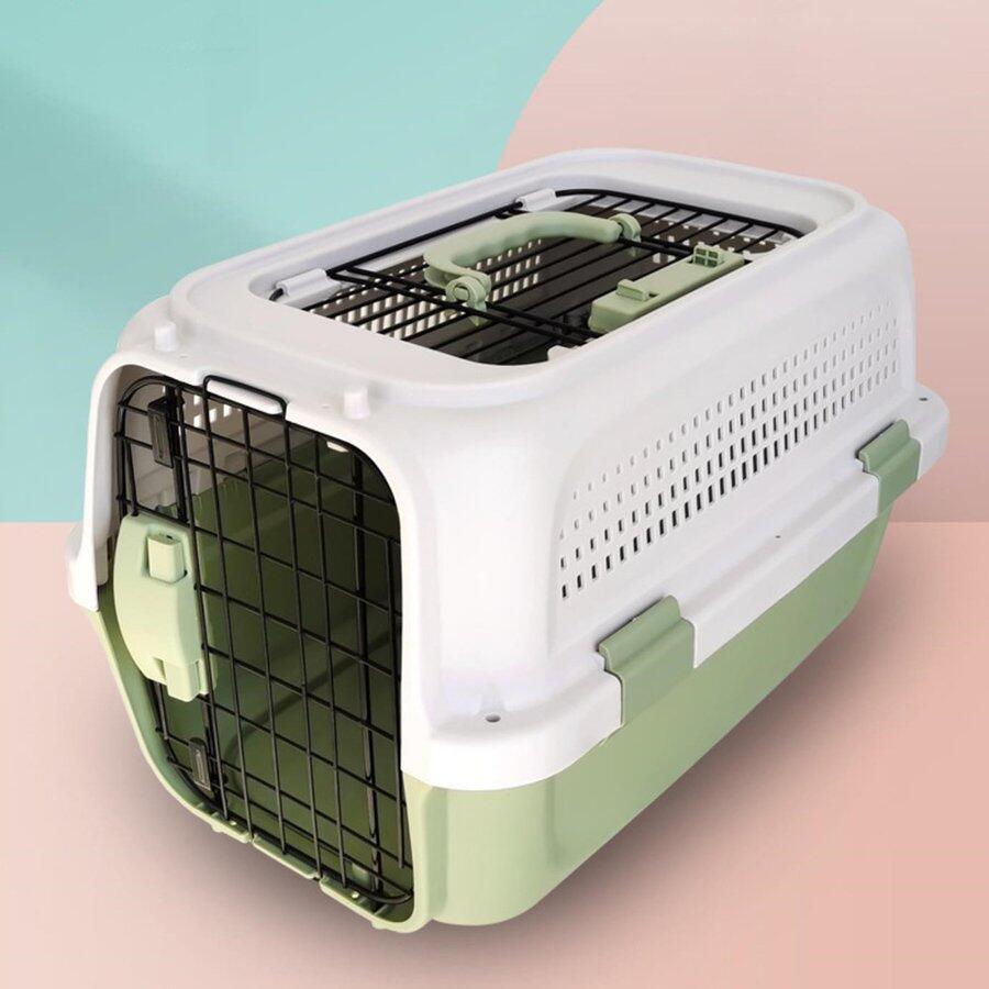 猫 ペットキャリーケージ 犬用 ケージ キャリーバッグ ペットキャリーケース ペットキャリー おしゃれ 上開き 分離式 組立簡単 Lサイズ 大空間 septicin Com